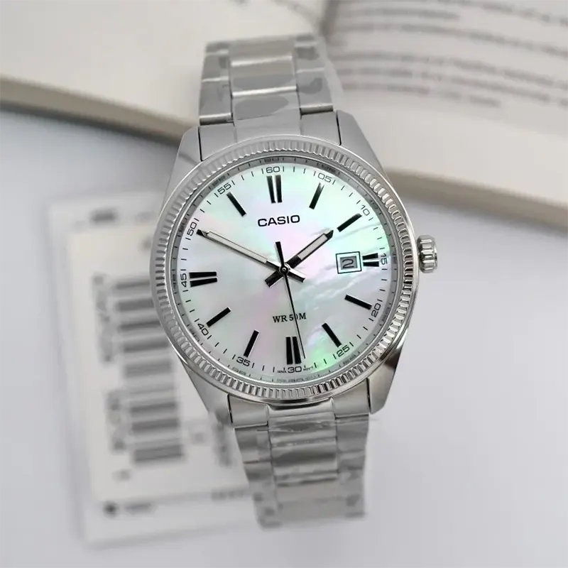 Casio Enticer Mother of Pearl Dial Men's Watch- MTP-1302DS-7AV